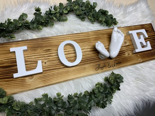 Gipsabdruck "Love"