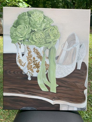 Stillleben Brautstrauß in Vase